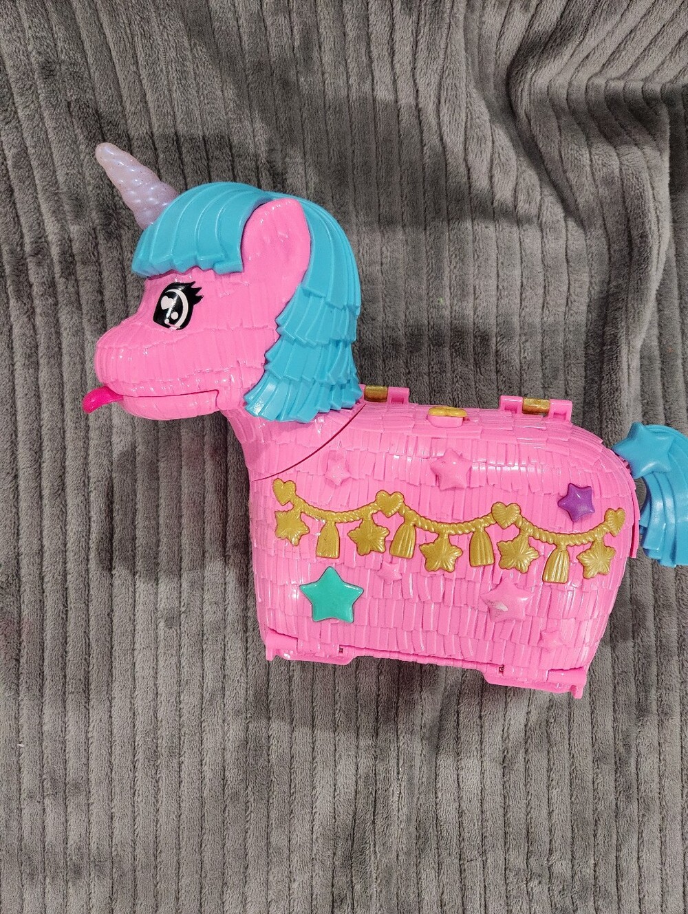 Polly Pocket 35th Pinata Unicorn Partyland Playset 11" Carry Case Mattel 2023